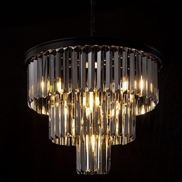 Gold Crystal and Glass chandelier