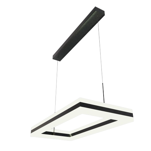 Small Rectangle Black led-Chandelier