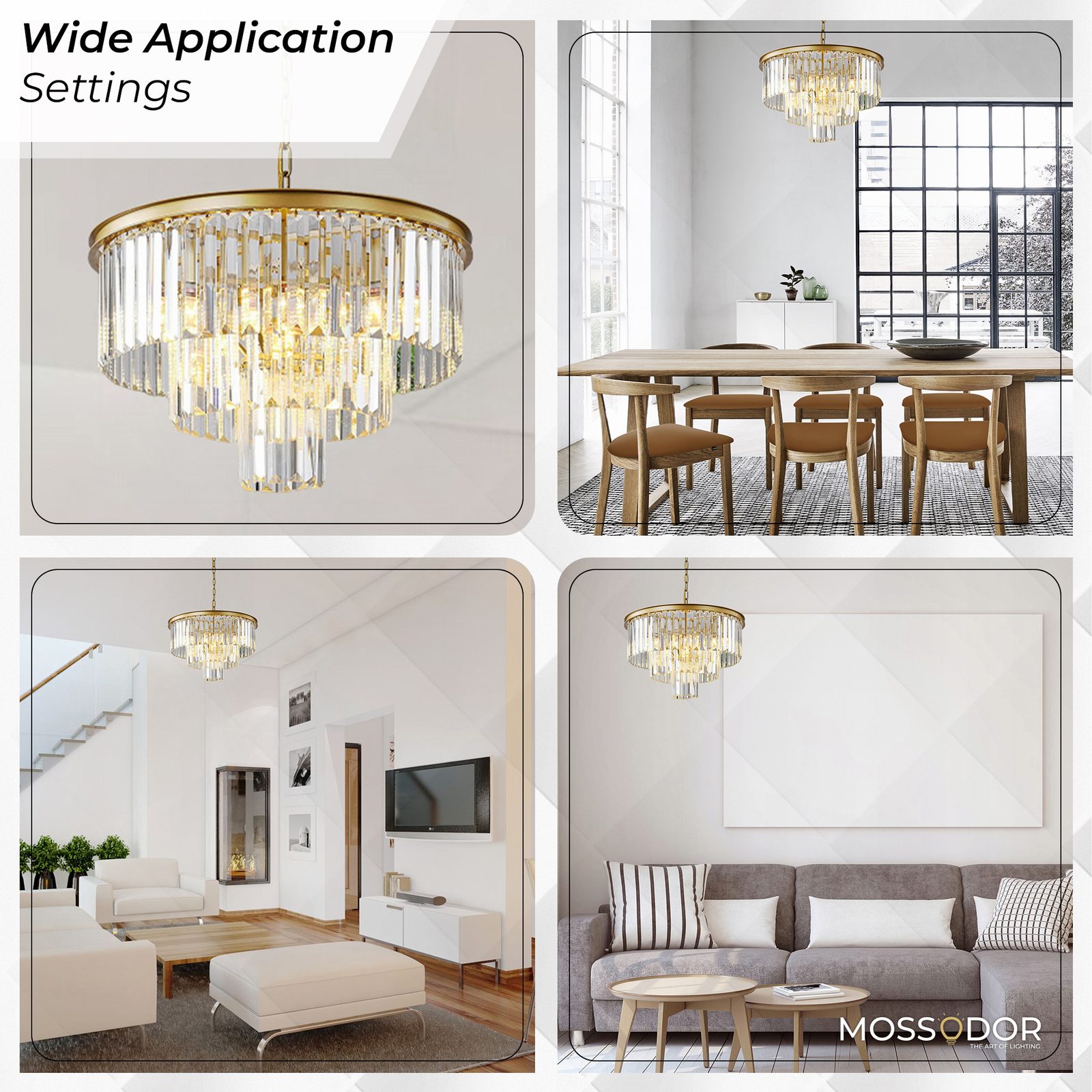 Gold Crystal and Glass chandelier